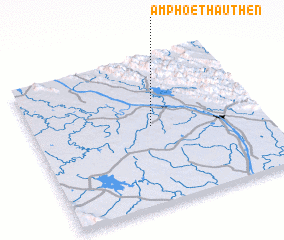 3d view of Amphoe Tha Uthen