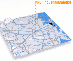 3d view of Phumĭ Rôleăng Sângkê