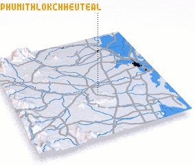 3d view of Phumĭ Thlŏk Chheutéal