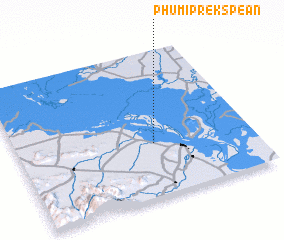 3d view of Phumĭ Prêk Spéan