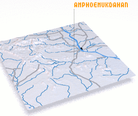 3d view of Amphoe Mukdahan