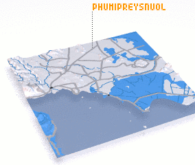 3d view of Phumĭ Prey Snuŏl