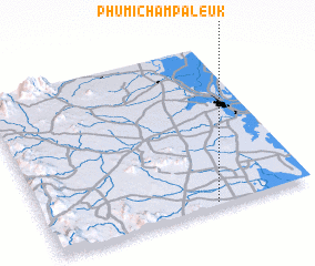 3d view of Phumĭ Châmpa Leuk