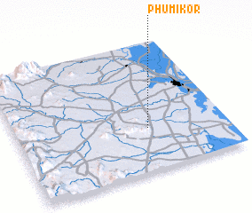 3d view of Phumĭ Kôr