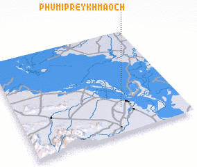 3d view of Phumĭ Prey Khmaôch