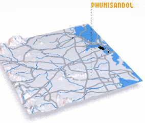 3d view of Phumĭ Sândŏl