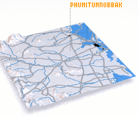 3d view of Phumĭ Tumnób Băk