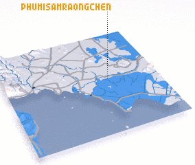 3d view of Phumĭ Sâmraông Chĕn