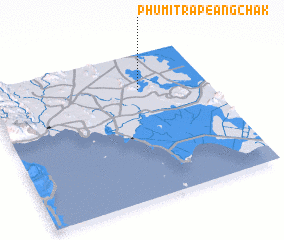 3d view of Phumĭ Trâpeăng Châk