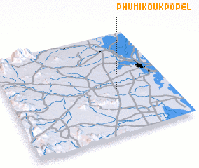 3d view of Phumĭ Koŭk Pôpél