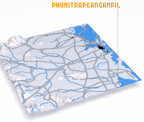 3d view of Phumĭ Trâpeăng Âmpĭl