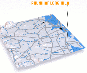 3d view of Phumĭ Kânlêng Khla