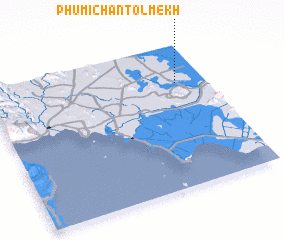 3d view of Phumĭ Chântól Mékh