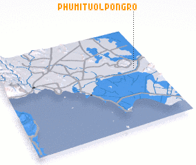 3d view of Phumĭ Tuŏl Pôngrô