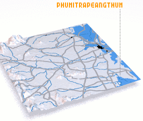 3d view of Phumĭ Trâpeăng Thum