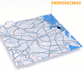 3d view of Phumĭ Srê Chéas