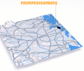 3d view of Phumĭ Prêk Dâmbâng