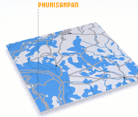 3d view of Phumĭ Sâmpan