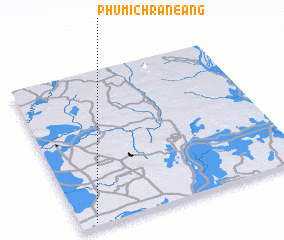 3d view of Phumĭ Chrânéang