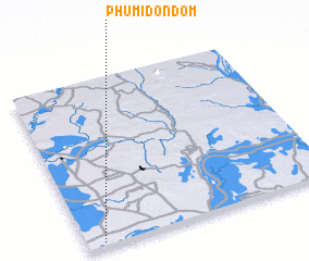 3d view of Phumĭ Don Dom