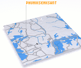 3d view of Phumĭ Ksém Ksant