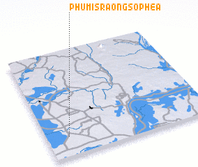 3d view of Phumĭ Sraông Sophéa