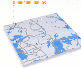 3d view of Phumĭ Chhuk Kruŏs