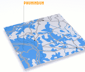 3d view of Phumĭ Mdŭm