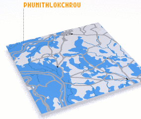 3d view of Phumĭ Thlŏk Chrŏu