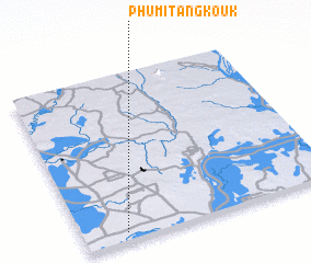 3d view of Phumĭ Tăng Koŭk