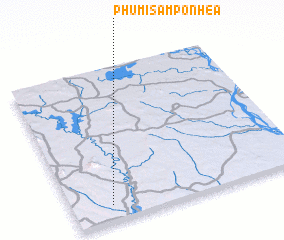 3d view of Phumĭ Sâmpônhéa