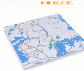 3d view of Phumĭ Véal Slêng