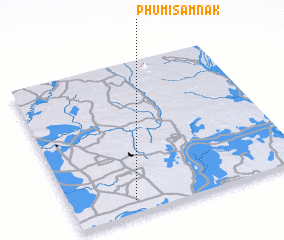 3d view of Phumĭ Sâmnăk