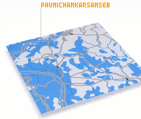 3d view of Phumĭ Châmkar Samsĕb