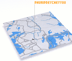 3d view of Phumĭ Prey Chey Yoŭ