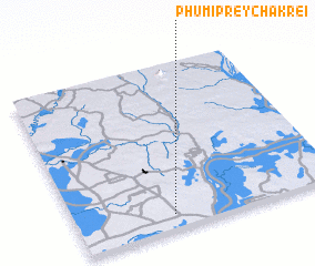 3d view of Phumĭ Prey Châkrei