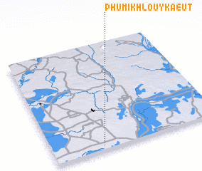 3d view of Phumĭ Khloŭy Kaeut