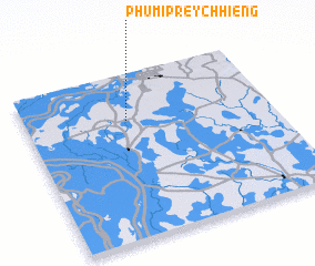 3d view of Phumĭ Prey Chhiĕng