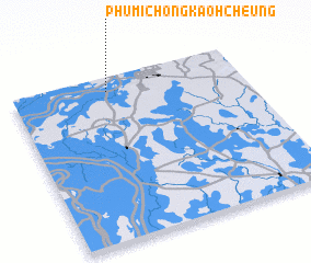 3d view of Phumĭ Chŏng Kaôh Cheung