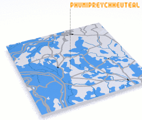 3d view of Phumĭ Prey Chheutéal