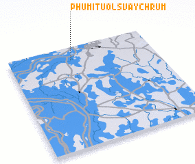 3d view of Phumĭ Tuŏl Svay Chrŭm