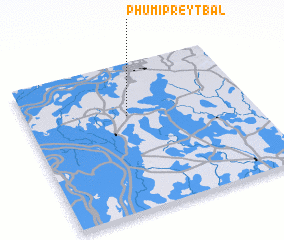 3d view of Phumĭ Prey Tbăl