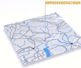 3d view of Amphoe Khong Chiam