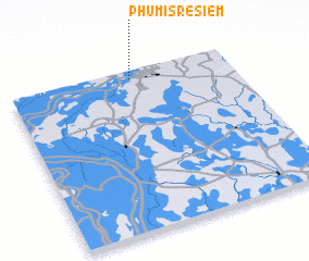 3d view of Phumĭ Srê Siĕm