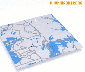 3d view of Phumĭ Kaôh Trêng