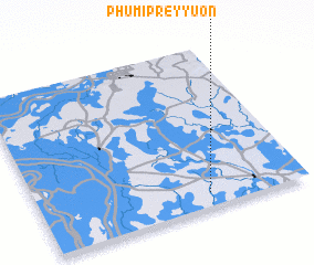 3d view of Phumĭ Prey Yuŏn