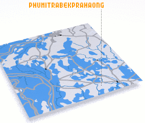 3d view of Phumĭ Trâbêk Prâhaông