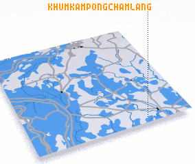 3d view of Khŭm Kâmpóng Châmlâng