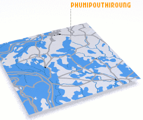 3d view of Phumĭ Poŭthĭ Roŭng