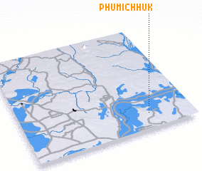 3d view of Phumĭ Chhuk